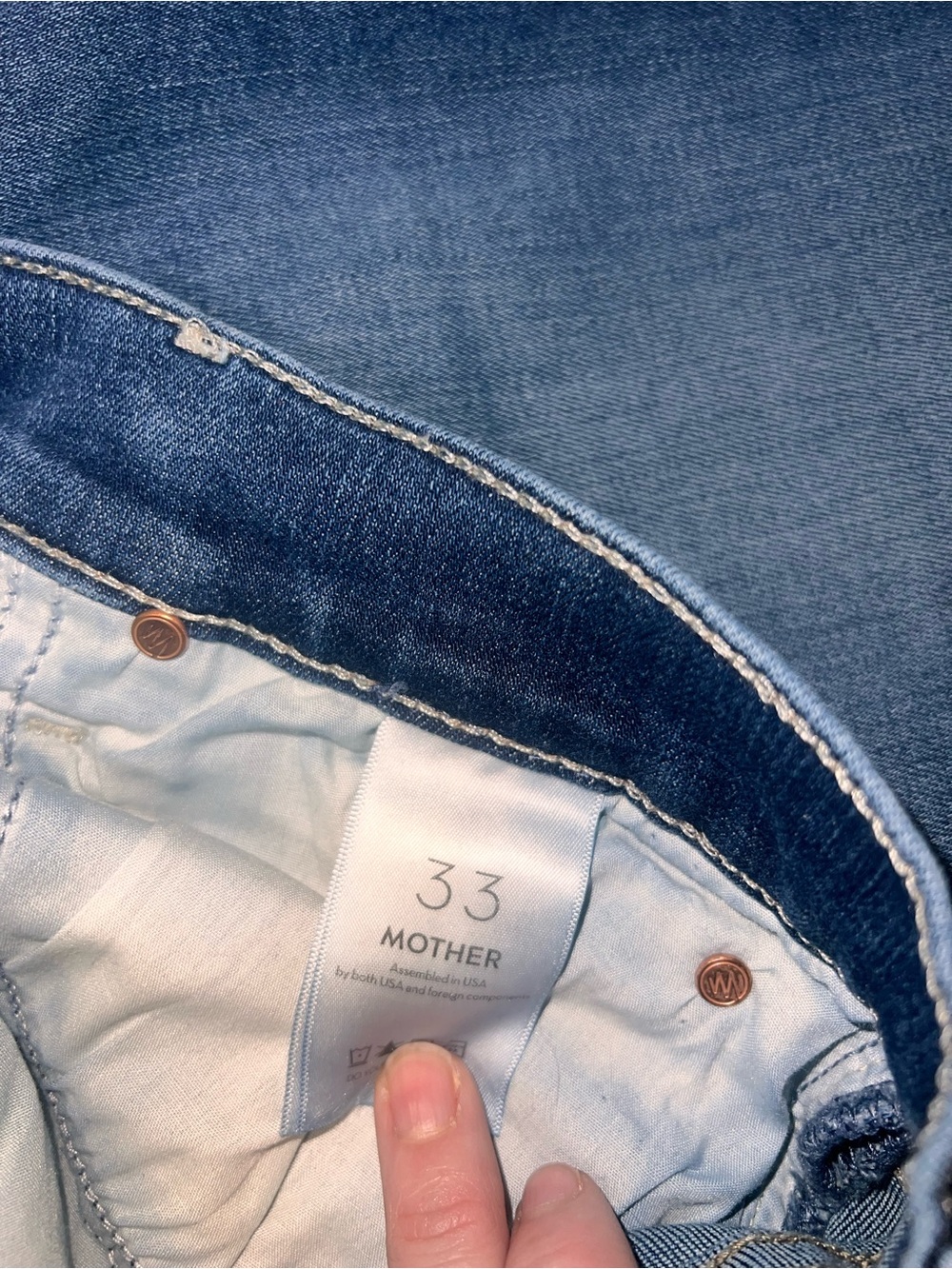 Mother The Mid Rise Dazzler Ankle Jeans Healing Jar Wash Blue - Picture 6 of 7
